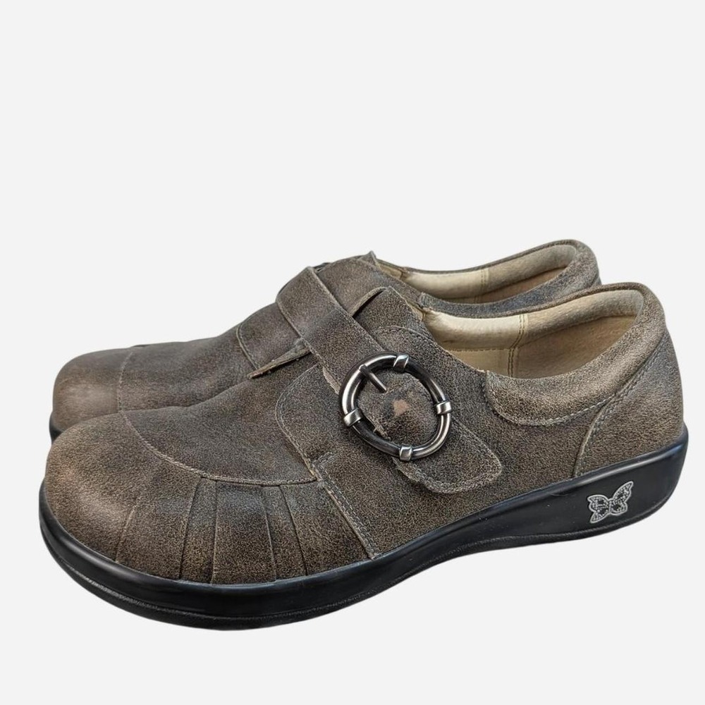 Alegria Khloe Drifted Buckle Comfort Clog Leather EU 40 US 9.5-10 - Picture 2 of 9